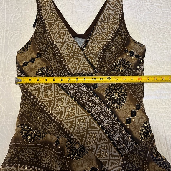 Rabbit Rabbit Rabbit Brown Patterned Wrap Maxi Dress - Picture 5 of 9